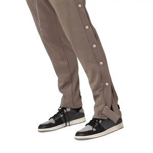 Pantalons de survêtement à taille haute tendance et très vendus pour hommes, en molleton français, avec boutons-pression, streetwear, pantalon ample pour hommes, pantalon évasé 2026 - Product Image 3