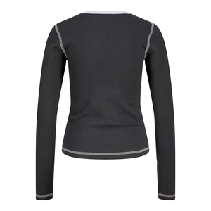 T-shirt à manches longues pour femmes, vente en gros, haute qualité, 100% coton, logo personnalisé, coupe classique, tee-shirt de sport épais, taille plus, respirant - Product Image 2