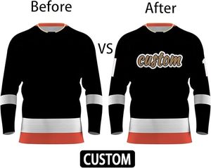 Maillot de hockey sur glace sur mesure, design professionnel, col en V, maillot de hockey sublimé pour jeunes - Product Image 4