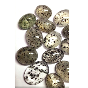 14 pièces naturel noir point Quartz Cabochon 21mm-30mm taille libre ovale 451 Cts Lot Iroc ventes pierre précieuse en vrac pour la fabrication de bijoux - Product Image 3