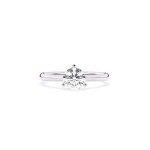Round Solitaire Diamond <b>Finger</b> <b>Ring</b> With 0.76 Ct Lab Grown Diamond Everyday Sparkle | In 9K Yellow White And Rose Gold - Product Image 2