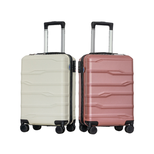 กระเป๋าเดินทางเปลือกแข็งแบบมีตะขอแขวนกระเป๋าอลูมิเนียมกระเป๋าเดินทางแบบเงียบคู่2105 ABS ราคาไม่แพง - Product Image 1