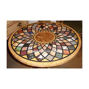 Beautiful Marble Inlay Coffee and Tea <b>Table</b> <b>Top</b> for Round Shape Home Hotels <b>Decorative</b> Countertops Foe Best Quality <b>Table</b> <b>Tops</b> - Product Image 1