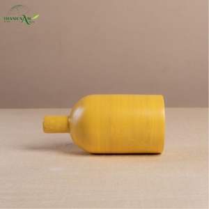 Jarrón de Bambú Hilado de Color Minimalista con Forma Enrollada, Ecológico y Duradero para Decoración de Interiores Art Deco - Product Image 3