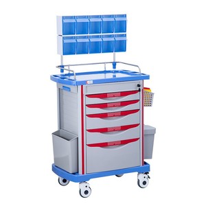 Goedkope Ziekenhuis Metalen Medische Behandeling <span class=keywords><strong>Trolley</strong></span> Instrument Kar Met 3 Laden Emmer Wielen Prijs - Product Image 2