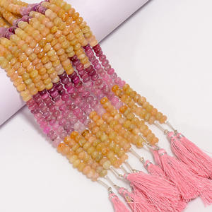 ลูกปัดแซฟไฟร์ลูกปัดไพลินหลายเม็ดเรียบแซฟไฟร์หลายเม็ดลูกปัดแซฟไฟร์หลายเม็ดสำหรับทำเครื่องประดับ - Product Image 3