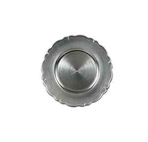 Placa de cargador pulida con espejo martillado de acero inoxidable Placa de cargador de boda al mejor precio - Product Image 2