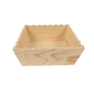 Vente en gros Plateaux de rangement en bois à bords festonnés de style américain au design unique Paniers carrés Durable Taille personnalisée durable pour - Product Image 4