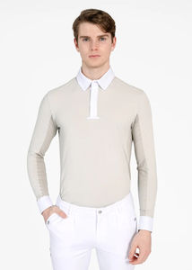 Breathable <b>Long</b> <b>Sleeve</b> Men Horse Riding Shirt Lightweight Stretch Equestrian <b>Base</b> <b>Layer</b> for Professional Riders Custom Logo - Product Image 4