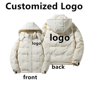 OEM Men's Premium Quality Solid Zip Oversize <b>Cycling</b> Jacket Winter Warm Custom Quilted Waterproof Breathable Eco-Friendly <b>Stand</b> - Product Image 3