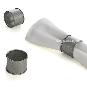 ที่ใส่ผ้าเช็ดปากโลหะชุบสังกะสีทรงกลมสำหรับงานปาร์ตี้ดินเนอร์ - Product Image 2