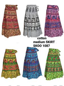 2021 Boho Design dames Sexy jupes décontractées nouveau coton Jaipuri mode coloré cravate imprimer femmes tenue décontracté Offre Spéciale naturel! - Product Image 4