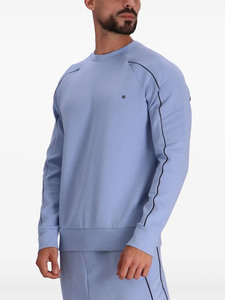 Sweat-shirt bleu moderne sophistiqué respirant orienté performance doublé polaire tricoté méthode de tissage lavé anti-rétrécissement - Product Image 3
