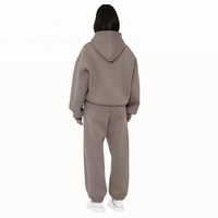 Ensemble de survêtement pour homme en coton de haute qualité, style streetwear, uni, à capuche, coupe oversize, en molleton épais, personnalisable, avec pantalon de survêtement et sweat à capuche vierges