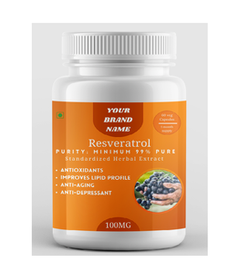 แคปซูล Resveratrol การเพาะปลูกในป่าบริสุทธิ์100% สารสกัดจากอินเดียโดยตรง - Product Image 1