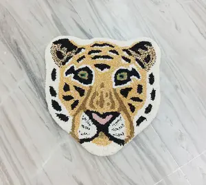 Hot Selling Christmas Gift Tiger Mat 30x30 Cm Door Mat Kids Room Decor Rug Factory Price Available