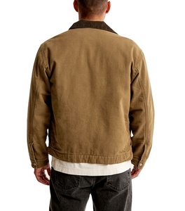 Logotipo personalizado desgastado de lona de alta resistencia Formal primavera trabajador Detroit chaqueta con bordado frontal para hombre - Product Image 2