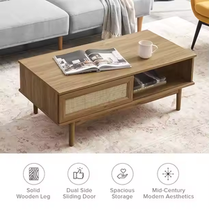 Meubles de salon pour petit appartement moderne, table basse en bois massif, hauteur réglable, mobilier de maison de luxe léger - Product Image 4