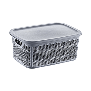 2.5L Durable PP Plastic Injection Molded Stackable <b>Storage</b> Box <b>Lid</b> Multi-Purpose Rectangle Organizer Home Office Imported Turkey - Product Image 1