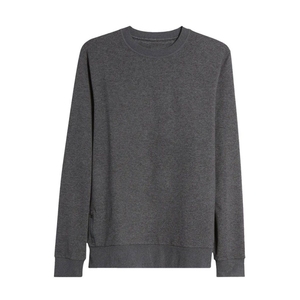 Sweat-shirt à col rond pour homme, couleur unie, manches longues, décontracté, pour l'automne, 100% coton, poids moyen, coupe classique - Product Image 4