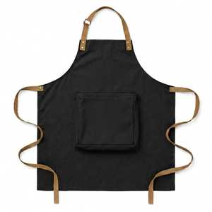 Classic Bib <b>Apron</b> Cotton Teal Color With Front Pocket Machine Washable <b>For</b> <b>Cooking</b> Daily Use - Product Image 2