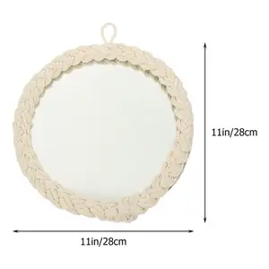 Corde torsadée ronde miroirs décoratifs corde miroir accentué marins maritimes décor cadeaux miroirs de salle de bain