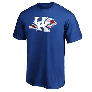 Kentucky Wildcats <b>UK</b> Logo State Outline T-Shirt Royal Blue 100% Cotton Printed Plus Size Casual <b>Fan</b> Gear - Product Image 2