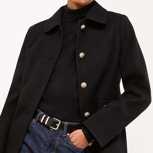 Abrigo Largo de Lana para Mujer, Fabricación Profesional, Nuevo, Cuello Solapa, Doble Botonadura, Cálido, para Invierno, con Bolsillos - Product Image 5