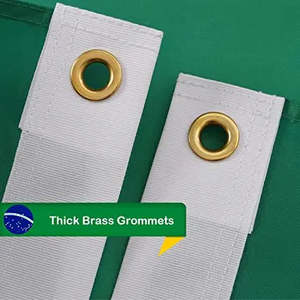 ธงบราซิล 3x5 ฟุต ปักดาว ลายเส้นหนา ทนทาน พร้อมห่วงทองเหลืองสองอัน ธงสีรุ้ง 3x5 ฟุต ธงบราซิล ธงสีรุ้ง - Product Image 5