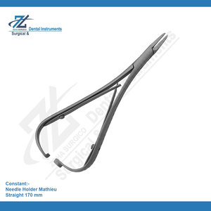 Porte-aiguille droit Mathieu 170 mm en acier inoxydable – Kit d'instruments chirurgicaux - Product Image 2
