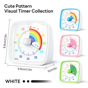 Yunbaoit hẹn giờ trực quan với công cụ quản lý thời gian ánh sáng ban đêm 60 phút đồng hồ đếm ngược cầu vồng cho trẻ em và người lớn - Product Image 3