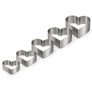 Anillo de Acero Inoxidable Fida Cake Ring Heart Straight de 0.8mm de Grosor y 10 cm de Altura - Product Image 1
