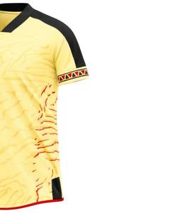 Maillot de football personnalisé jaune et noir avec short, uniforme de football en polyester respirant pour l'entraînement, les matchs, les tenues d'équipe, ensemble ajusté professionnel - Product Image 6