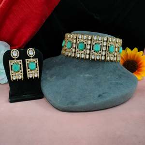 Conjunto de Gargantilla de diamantes americanos, lujosas piedras de moissanita, collares de moda con brillo de la mejor calidad, ideales para ropa de fiesta - Product Image 3