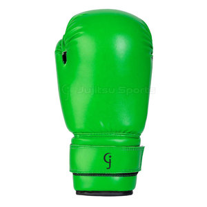 Gants de boxe d'entraînement en cuir raffiné, texture lisse, intérieur rembourré, sangle de poignet réglable à boucle auto-agrippante, légers - Product Image 2