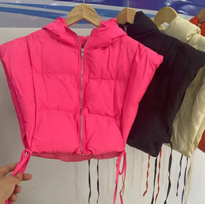 Chaleco Acolchado de Lona para Hombre, Diseño Único de Alta Calidad, Invierno, Cuello Alto, Sin Mangas, Corto, Estilo Burbuja, Chaqueta Moderna - Product Image 3