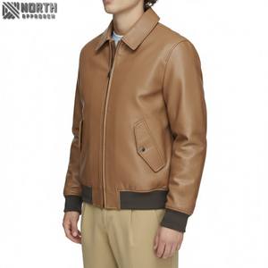 Blouson aviateur en cuir véritable pour homme, motif camouflage, couleur personnalisable sur le devant, imperméable, haute qualité, vente en gros, arrivée 2025 - Product Image 1