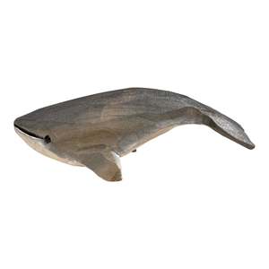YEEYAYA intagliato a mano 4.2 pollici scultura in legno grigio balena figurina vita marina decorazioni per la casa per soggiorno o camera da letto - Product Image 5