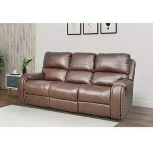 Royaloak New York รถปรับเอนหนังอเมริกันสามที่นั่งพร้อมตัวล็อค - Product Image 1