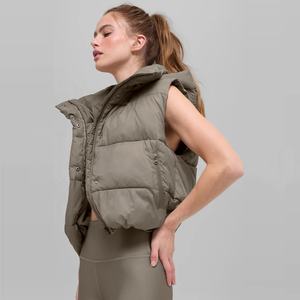 Zipper Puffer Vest Sans Manches avec Logo Avant Personnalisé Hiver Léger Sans Capuche Respirant Street Wear Durable Veste Hommes - Product Image 1