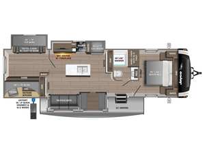 Nouvelle caravane familiale tout-terrain de luxe Jayco E-a-g-l-e H-t 312BHOK 2026, maison mobile sur mesure, triple couchage superposé, caravane de voyage en aluminium - Product Image 2
