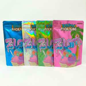 Bolsa de Mylar Mate Personalizada con Cierre en Forma de Cremallera, Impresa y Comestible, de 3.5g, 7g, 14g, con Logotipo Personalizado, Bolsa de Pie para Leche - Product Image 1