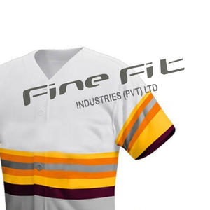 ชุดเครื่องแบบเบสบอลของผู้ชายชุดเสื้อกางเกงผ้าโพลีเอสเตอร์ระบายอากาศชุดทีมที่มีสีตามสั่งสำหรับทัวร์นาเมนต์ - Product Image 5