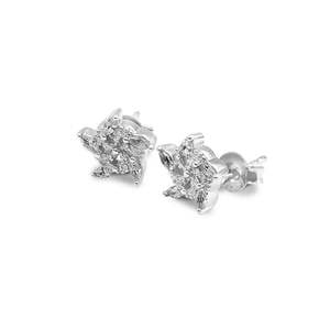 Boucles d'oreilles clous géométriques en perles, argent 925, design classique, pour fiançailles, mariage, fête, cadeau - Product Image 4