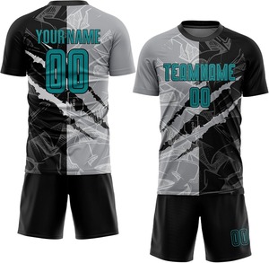 Personalizado ODM OEM 2025 Uniforme de fútbol Tendencia Transpirable Ligero Secado rápido 100% Poliéster Ropa deportiva Camiseta de fútbol a granel - Product Image 1
