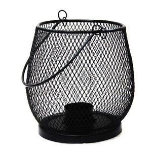 Bougeoir à bougie en fer noir réfléchissant moderne Lanterne votive décorative de table Centre de table Décoration de la maison - Product Image 2