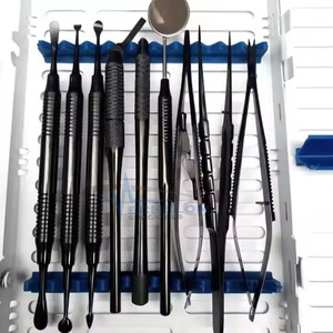 Kit d'instruments de chirurgie buccale micro dentaire noir 10 pièces de haute qualité - Product Image 2