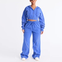 Nouveauté, ensemble 2 pièces de haute qualité, 100% coton, écologique, hiver, grande taille, à capuche, décontracté, uni, séchage rapide, logo personnalisé