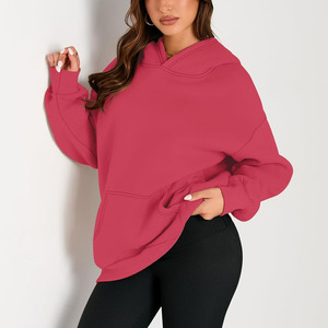 Vente en gros pas cher prix Drop-épaule polaire matériel femmes pull à capuche Streetwear femmes pull goutte épaule à capuche à capuche - Product Image 1
