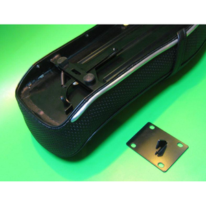 Asiento 'flatbase' Black Pegasus, versión frontal alta, para Lambretta LI + TV + SX + DL + Serveta - Product Image 4